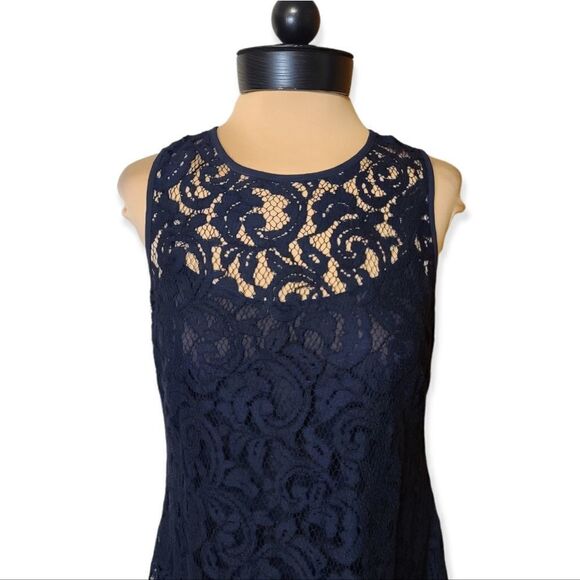 Michael Michael Kors Navy Lace Dress Size 4 - Picture 3 of 6